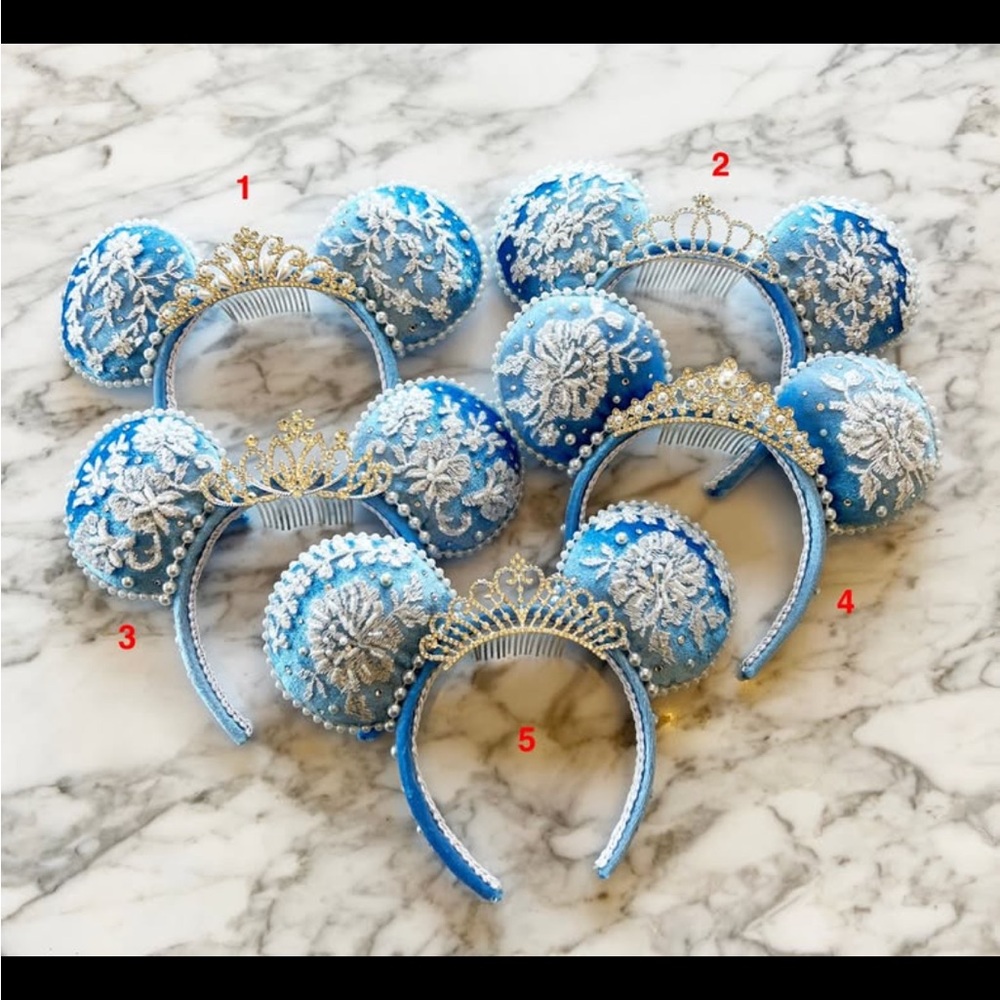 Bridgerton Inspired Handmade Blue Disney Ears